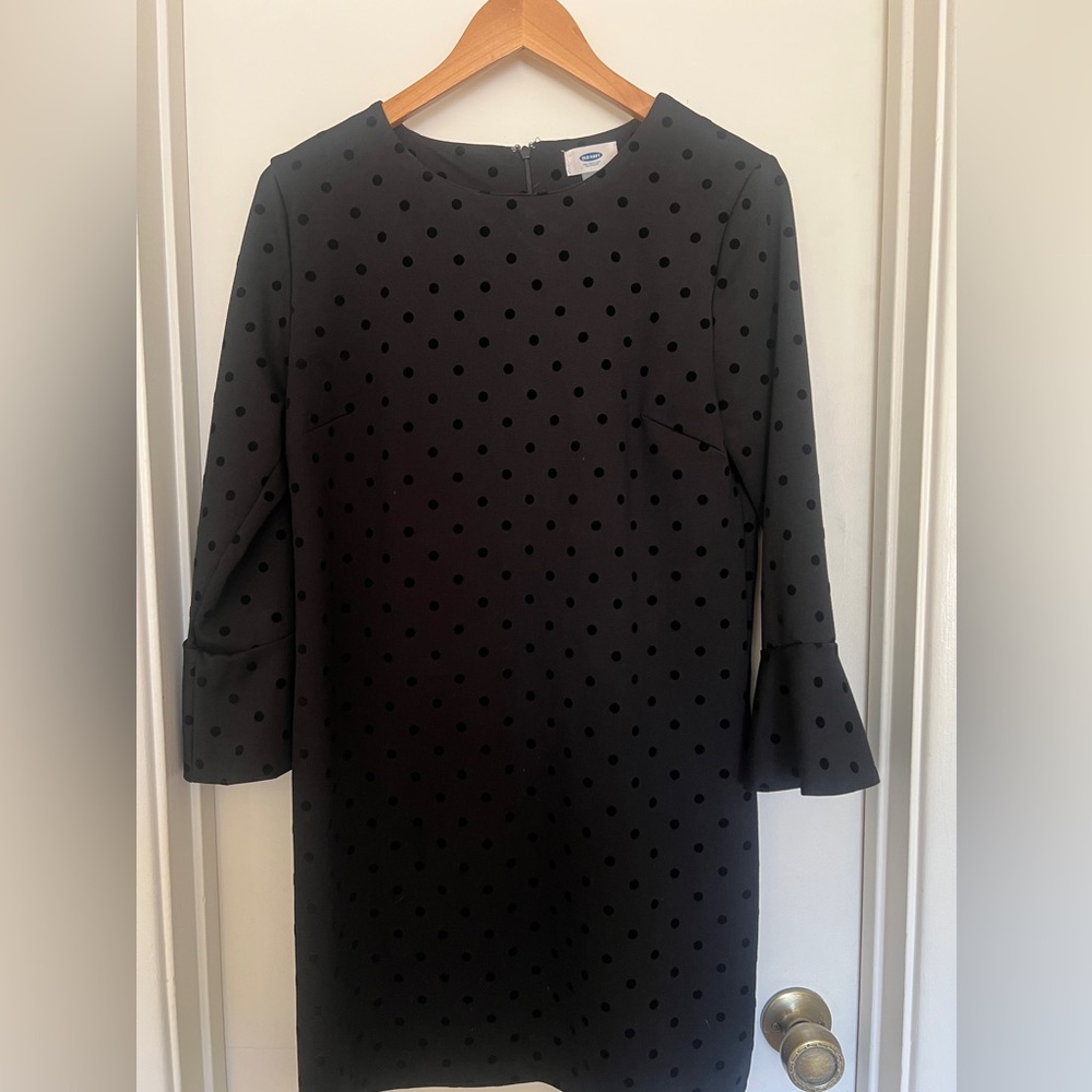Black dress with polka dots - size M